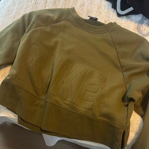 Nike Khaki Women's Crew Neck Sweater
